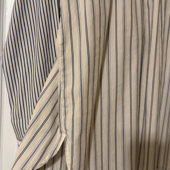 LOFT Navy and White Striped Shirt - Picture 4 of 6